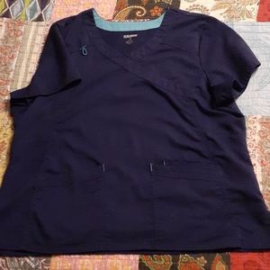 Navy scrub top XL